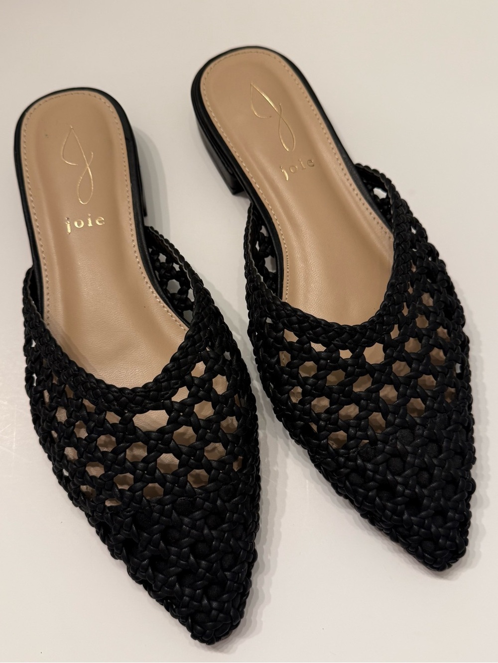 Joie Faux Leather Woven Flats 7.5 M